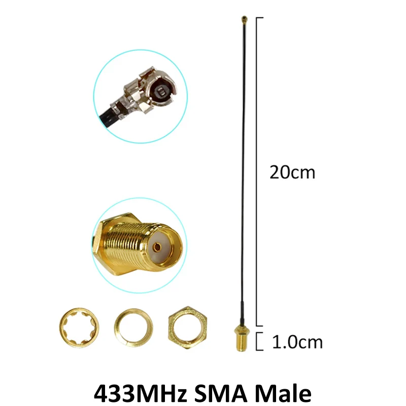 Антенна 433 МГц 3dBi SMA Штекерная антенна направленная + 21 см соответствует стандарту