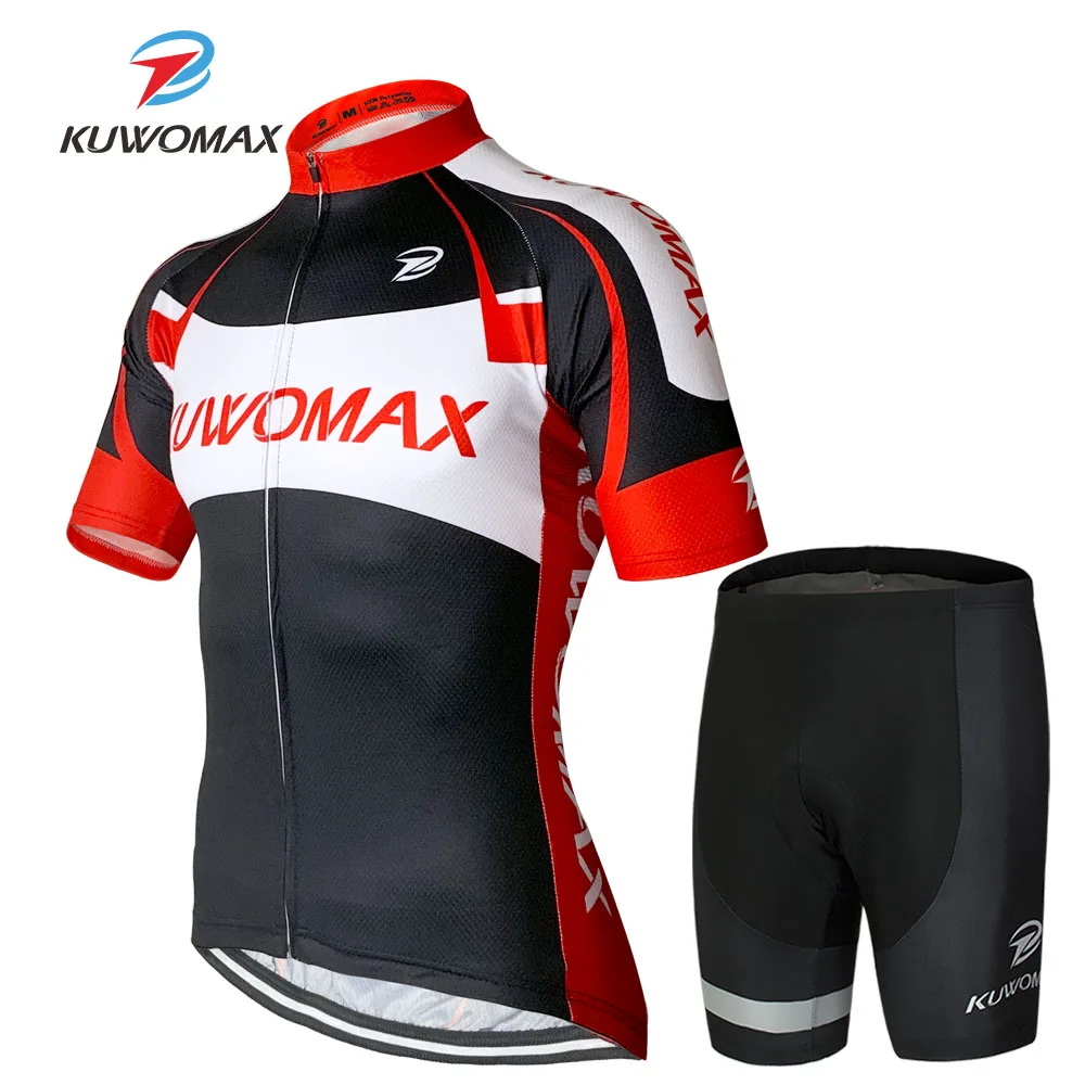 KUWOMAX комплект для велоспорта, быстросохнущий, короткий рукав, набор для велоспорта, Джерси, 9D подкладка, одежда, дышащий, набор для езды на велосипеде, одежда Ropa Ciclismo
