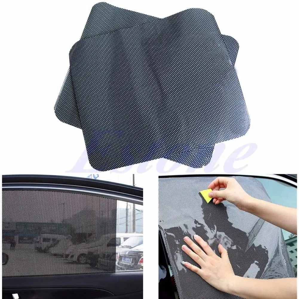 1 Pair Car Rear Window Sun Shade Sunshine Blocker Sun Visor Static Cling