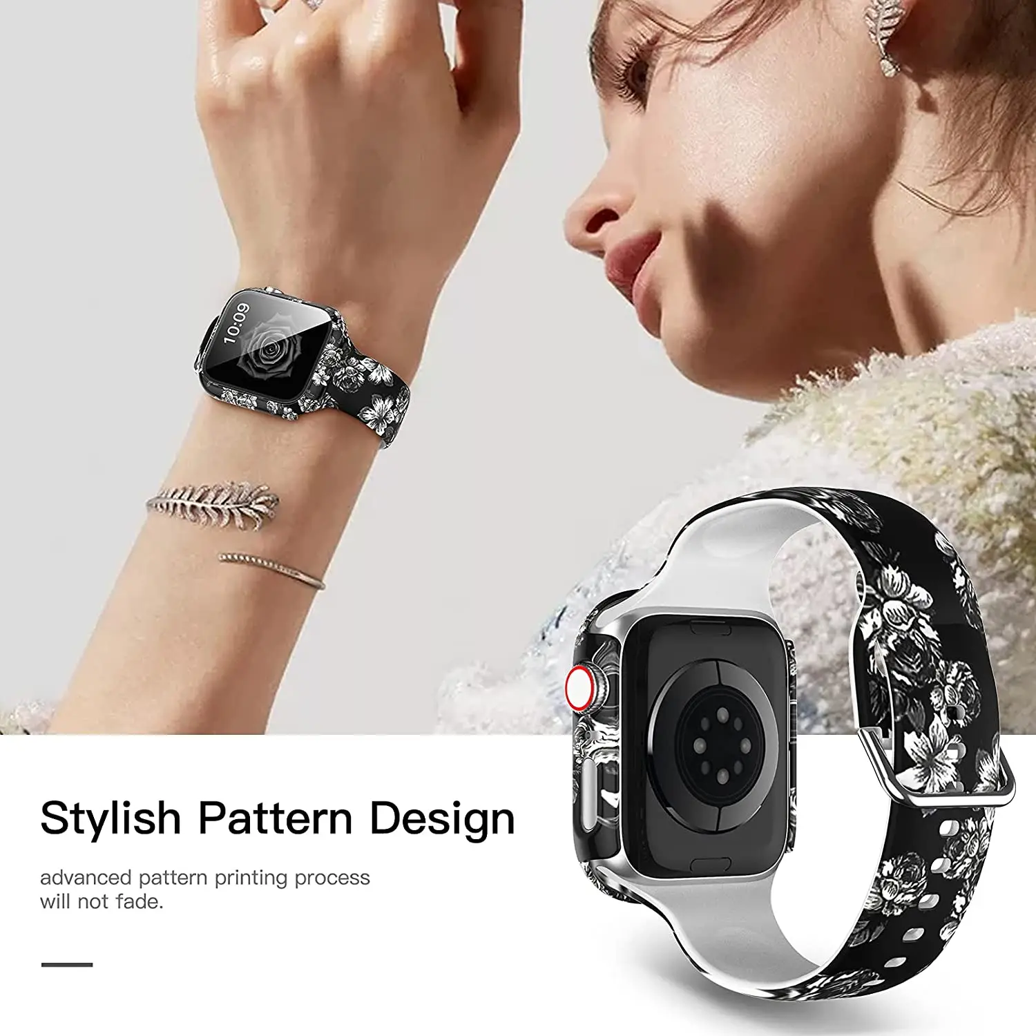 Glass+Case for Apple Watch 44mm 40mm 42mm 38mm,Full Cover Hard PC Bumper Protective Frame for iWatch Series SE/6/5/4/3/2/1