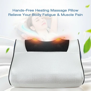 

Easy Operate Neck Shoulder Massage Pillow Infrared Heating Health Care Cervical Relaxing Shiatsu Electric Massager Pain Relief