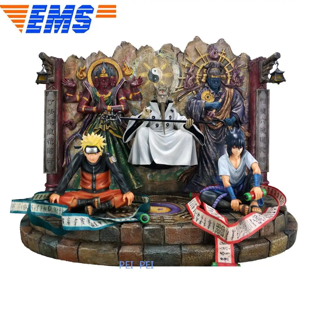 

15.7" Anime Statue NARUTO Uzumaki Naruto & Uchiha Sasuke Full-Length Portrait Resin Action Figure Collectible Model Toy BOX Q972