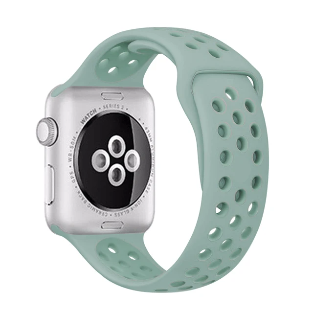 Silicone Strap For apple Watch band 44mm 42mm 40mm 38mm Breathable Accessories Sport watchband bracelet iWatch se 76543 45mm41mm 30