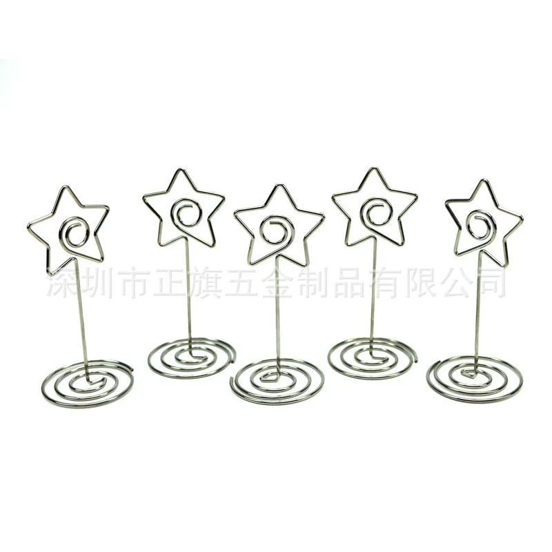 Cross Border Source Currently Available Golden Rose Gold And Silver 85mm Star Pillow Block Wedding Seats Card Holder Notes Folde