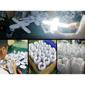 

60W 20000LM 4+1 Blades LED Garage Light E27 Deformable Shop Ceiling Lamp Car Accessories Energy Saving & Long Service Life