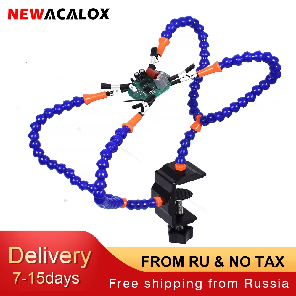 NEWACALOX Third Hand Tool Table Clamp Soldering Helping Hand Flexible