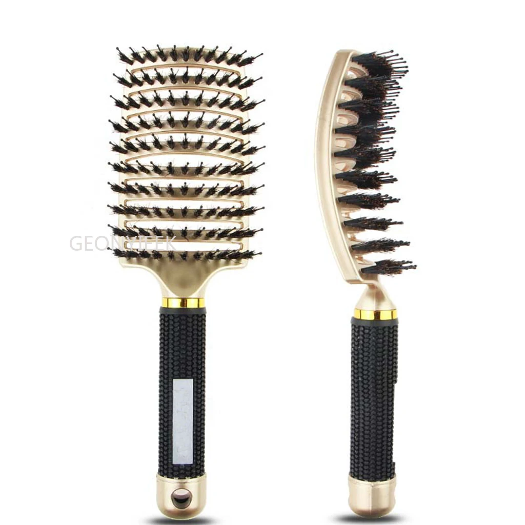 Massage-Comb Hair-Brush Hairdressing-Styling-Tools Detangle Curly Women Salon Nylon Wet