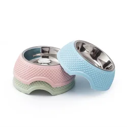 Bol de nourriture pour animaux de compagnie, Pot en acier inoxydable pour chien et chat, bol d'alimentation pour animaux de compagnie, vaisselle Anti renversement, bol de nourriture pour animaux de compagnie, chiot, chat 