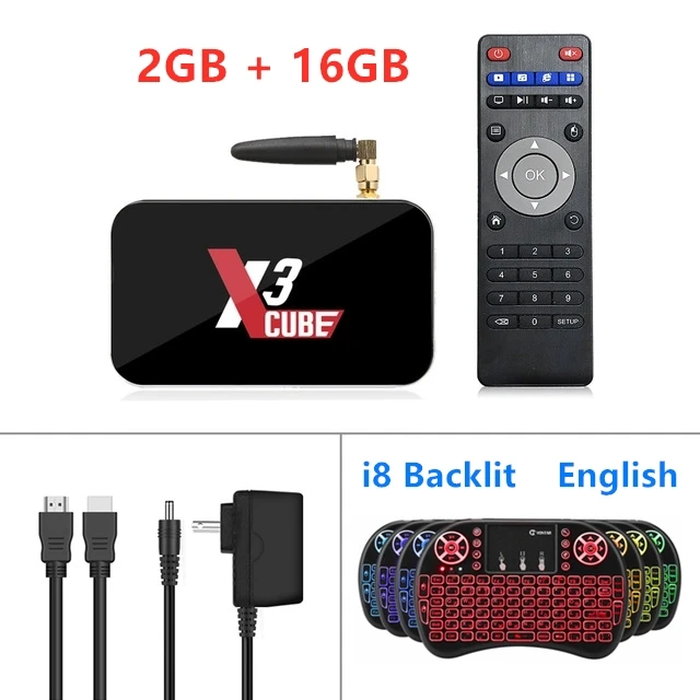 ТВ-приставка Ugoos X3 Cube Android 9,0 Amlogic S905X3 2 ГБ 4 ГБ DDR4 16 ГБ 32 ГБ rom 2,4G 5G Dual WiFi 4K 1000M медиаплеер Ugoos X3 Pro - Цвет: X3 Cube 2G 16G i8