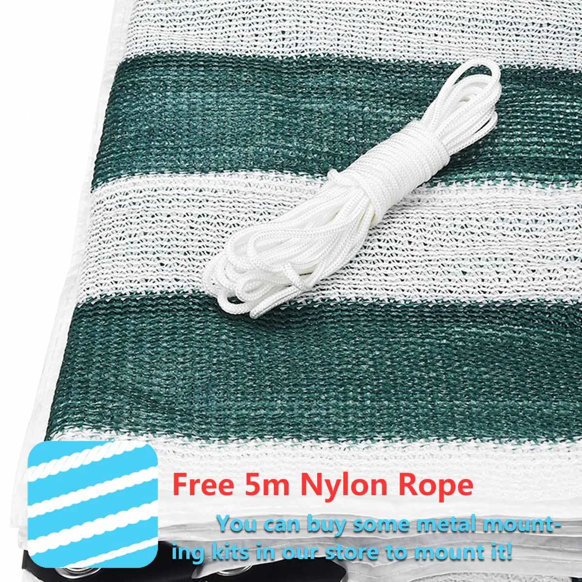 sunscreen sunshade ink HDPE ink green and white striped sunshade net sun awning outdoor garden sunscreen sunshade awning anti-UV