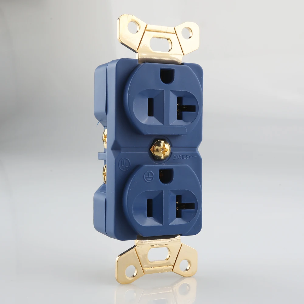 Pure Copper Duplex Wall Socket Preço ac Power Receptacles us Distribuidor de Energia Audiocrast Dp2 Wall Outlet - Image 6