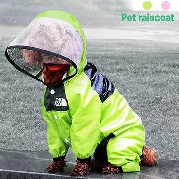 

Pet Dog Raincoat Waterproof Detachable Rain Jacket Clothes For Small Large Dogs Puppy Fashion Patterns Pet Coat French Bulldog