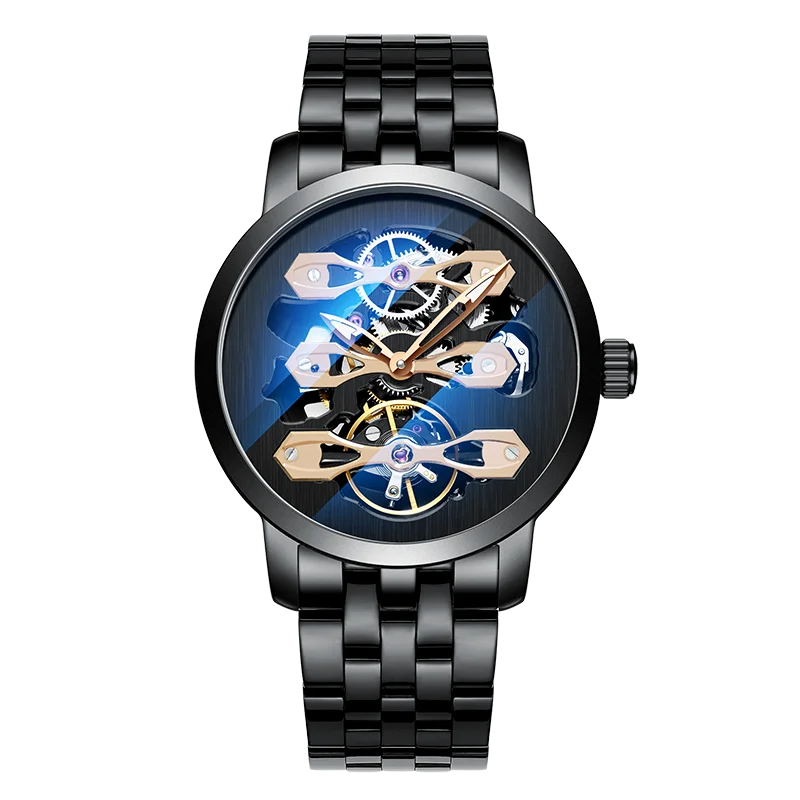 AL6811-24 AILANG, дизайн, автоматические механические часы со скелетом, Tourbillon, мужские водонепроницаемые часы с большим циферблатом, спортивные часы - Цвет: AL6811-24