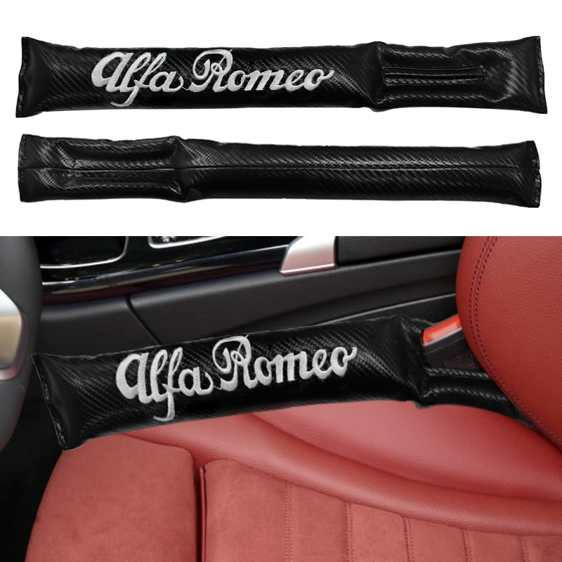 

2Pcs Carbon fiber Car Seat Cover Gap Filler Stopper Car Styling For Alfa alpha Romeo 159 147 156 Giulietta 147 159 Mito