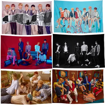 

2020 Kpop Star Bangtan Boys Macrame Wall Hanging Jimin Sugar Jin JK V Macrame Custom Tapestry Boho Decor Fans Christmas Gift