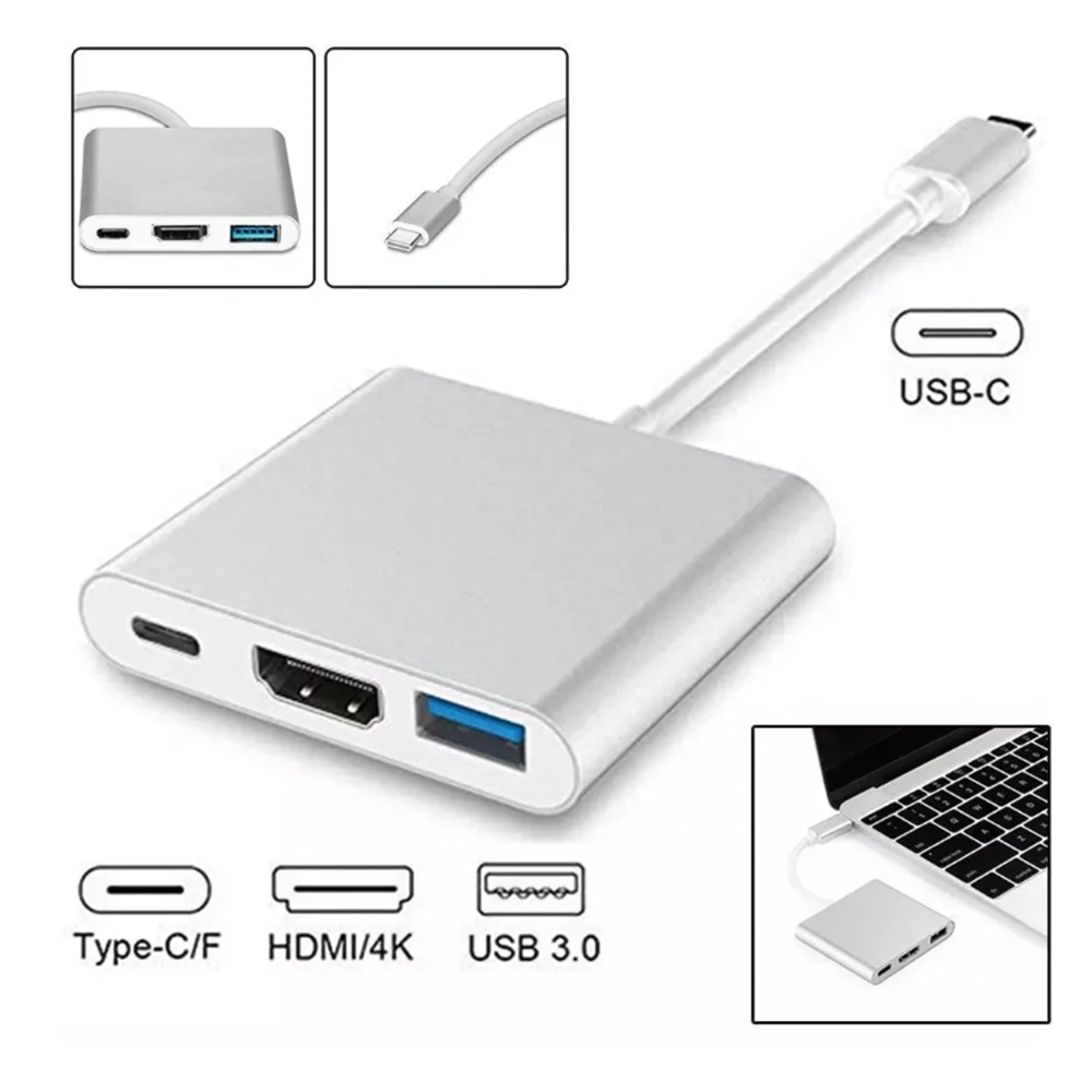 Type-C USB C To HDMI VGA Adapter 4K Thunderbolt 3 for Samsung Galaxy S10/S9/S8 Huawei Mate 20/P30 Pro USB C HDMI