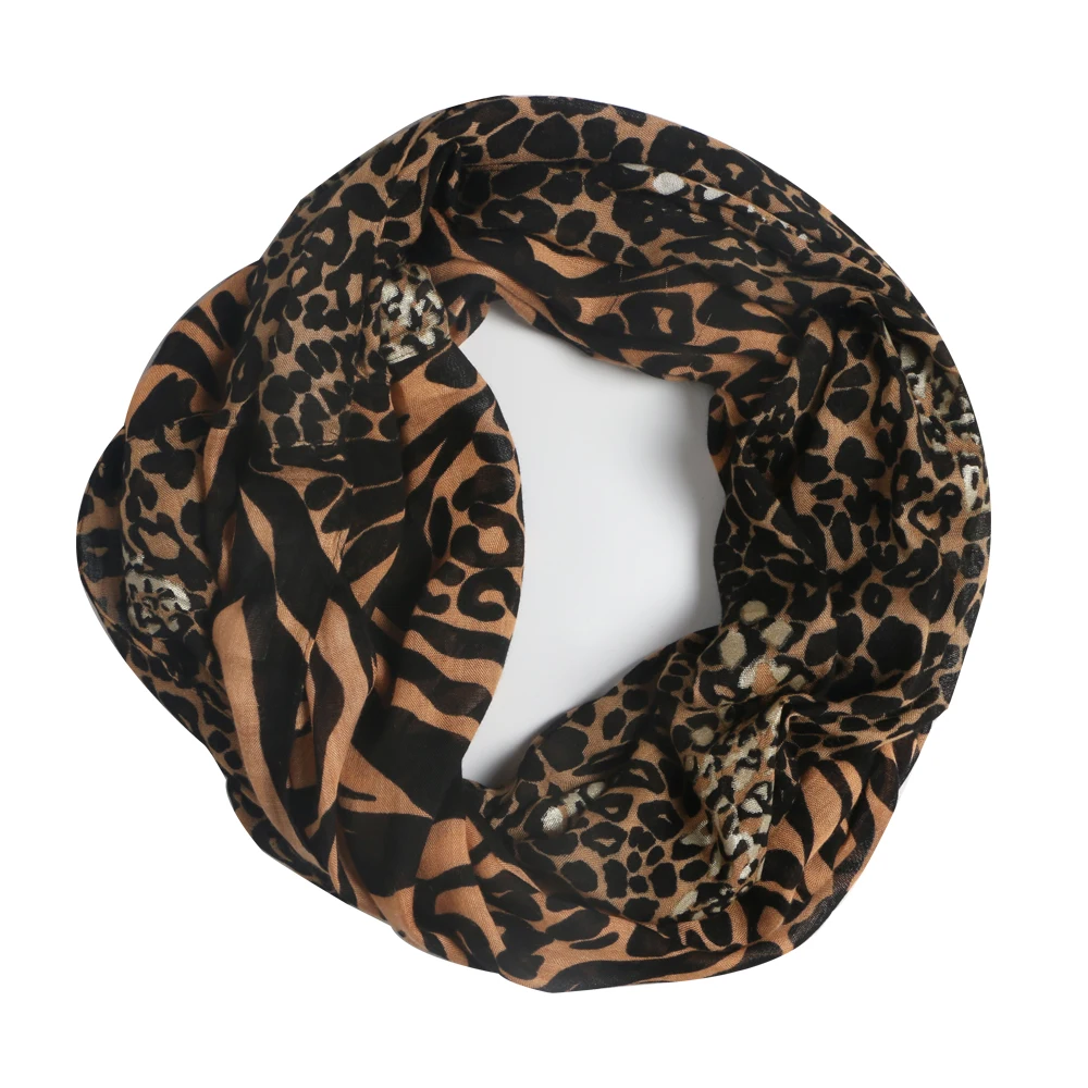 2019 Новый осень зима леди NeckScarf Для женщин Мягкий Леопардовый принт шейный платок