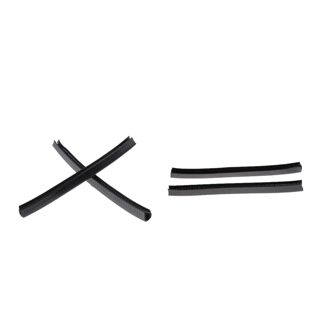 4pcs Rubber Longboard Skateboard Deck Protection Strip Outdoor Skating Accessories Black