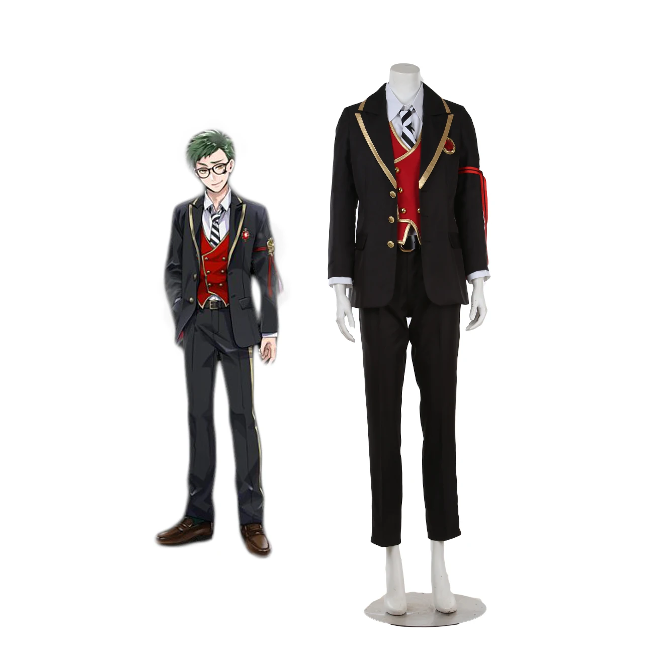 

Twisted-Wonderland Heartslabyul Trey Clover Cosplay Costume Full Set