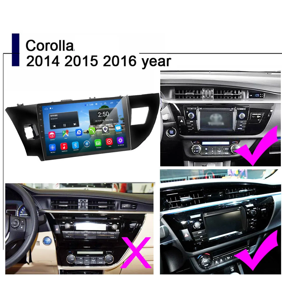 Автомагнитола 2 DIN с Android 8.1 мультимедийный плейер для Toyota Corolla E140/150 2007 2008 2009 2010 2011
