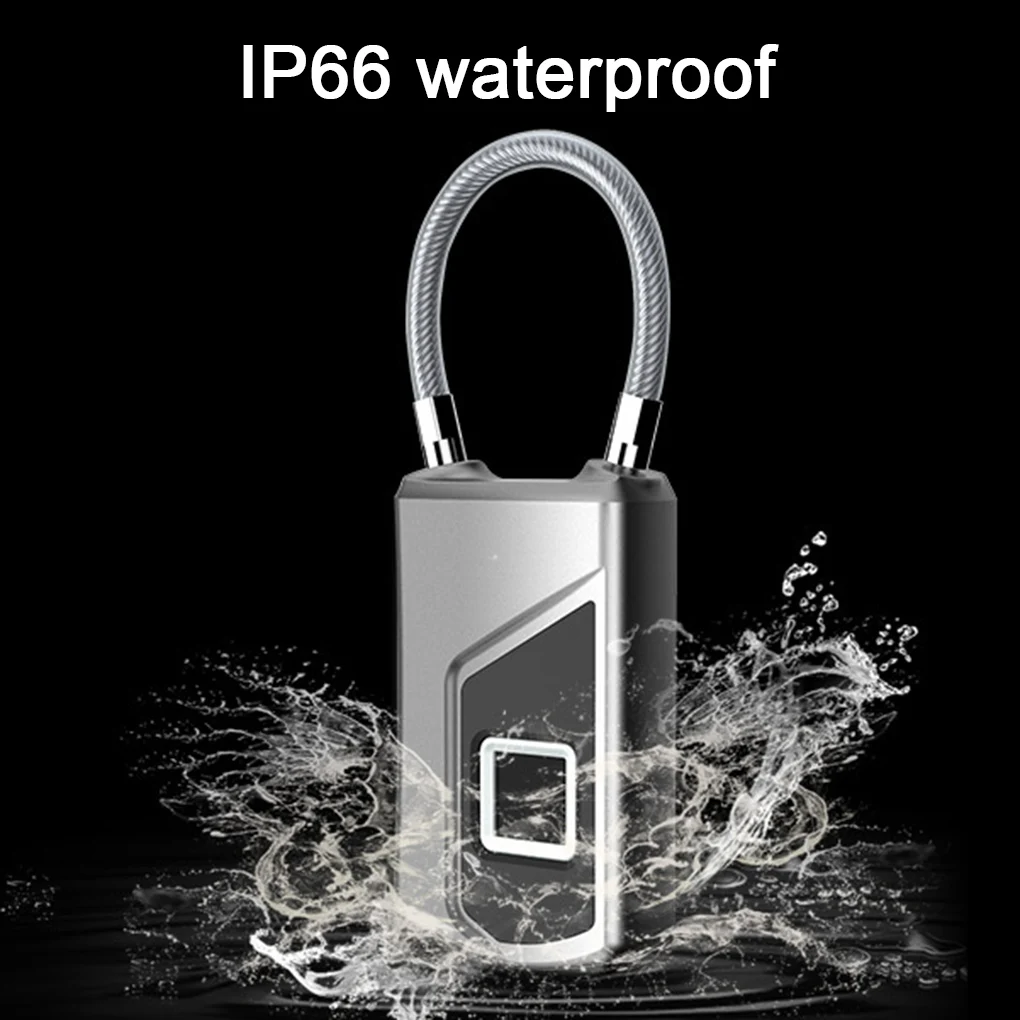 

Waterproof Keyless Portable Bluetooth Smart Fingerprint Lock Padlock Anti-theft IOS Andriod App Control