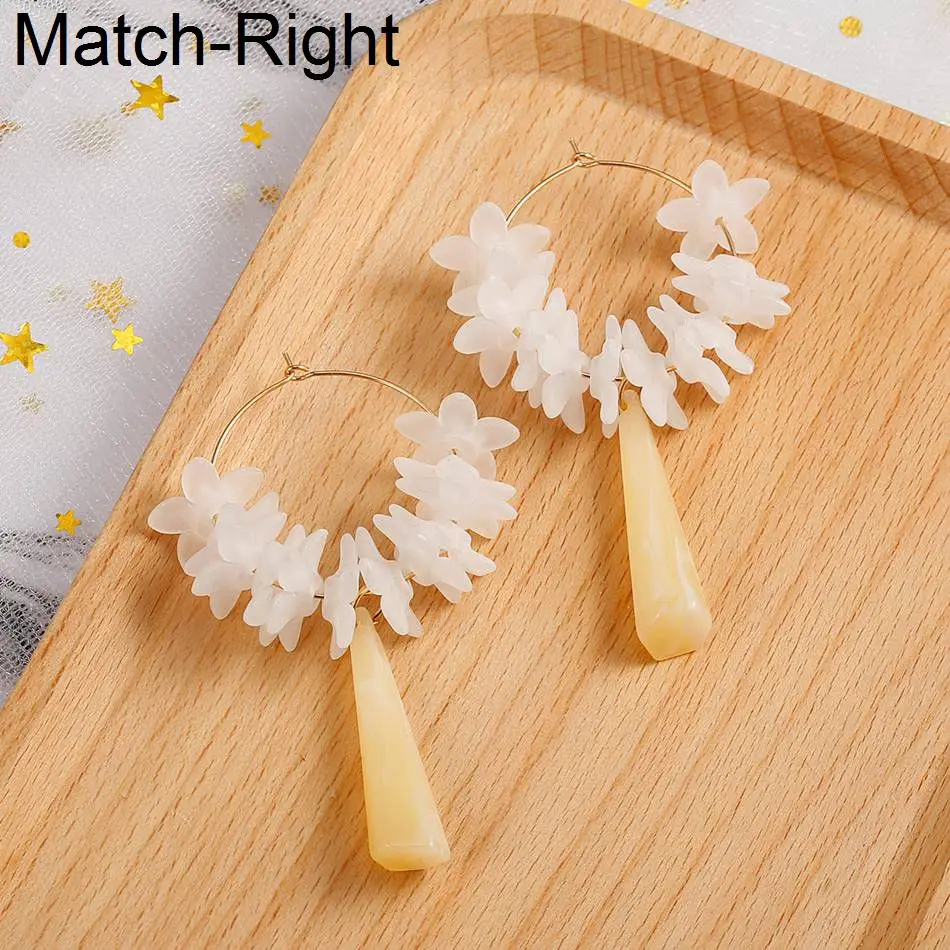 Женские массивные круглые серьги Match-Right женские акриловые серьги-кольца