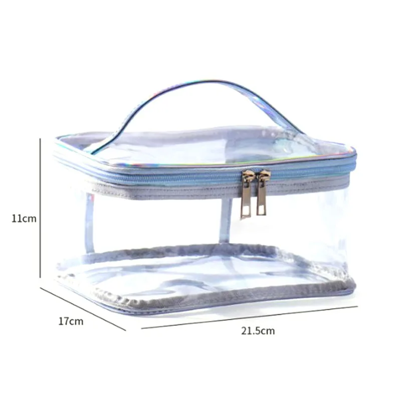 Портативный дорожный косметический Органайзер, сумка для хранения, прозрачная Лазерная косметичка для туалетных принадлежностей, водонепроницаемая сумка, простая косметичка - Цвет: W4