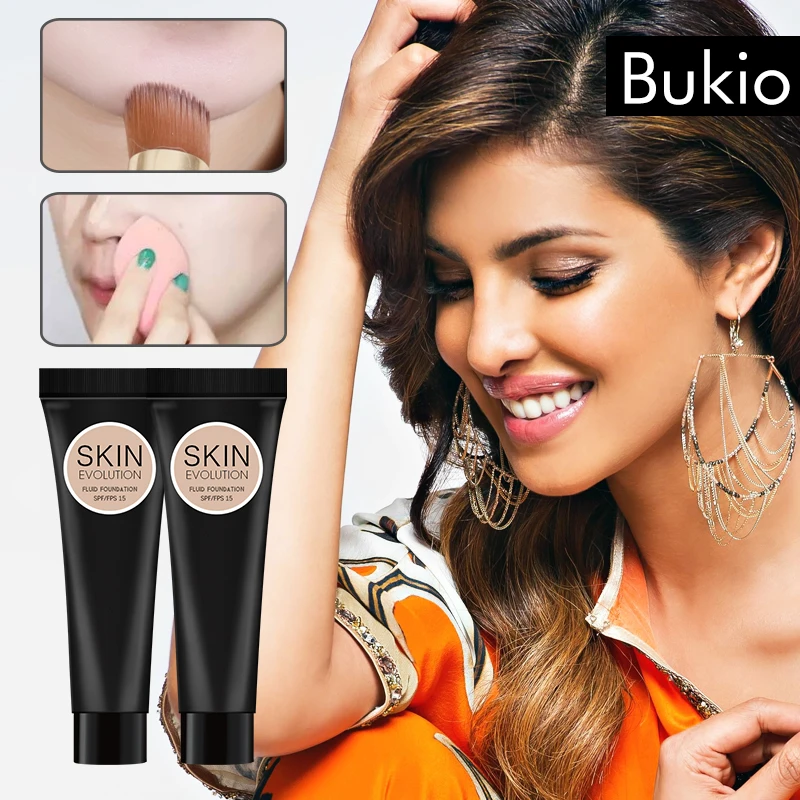 

Bukio 2019 New Matte Makeup Base Foundation Concealer Lasting Skin Color Corrector Liquid Natural Waterproof Sweatproof