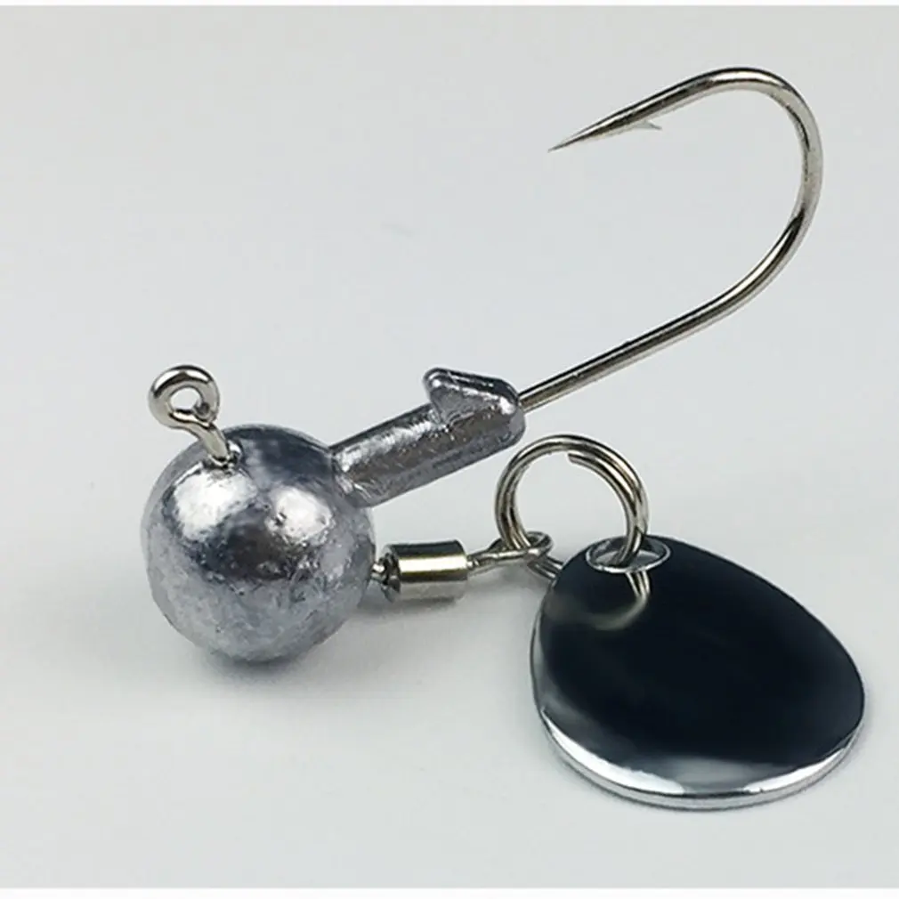 

Fishing Round Shape Ball Jig Head Hook Carbon Steel With Rotation Ring Spoons 2018 Hot Sale Drop Shipping