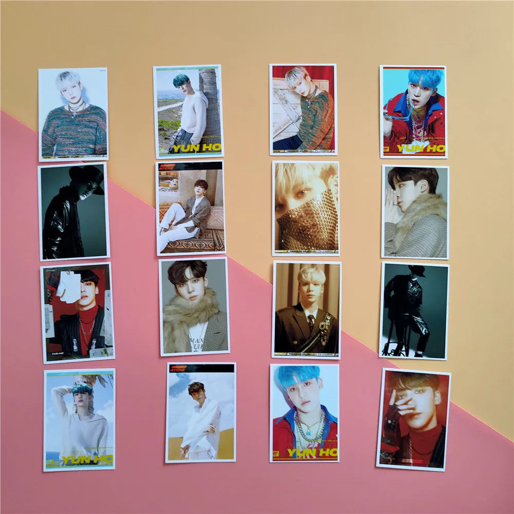 16 шт./компл. Kpop Ateez фотоальбом фото ломо карты плакат K-pop ATEEZ c Новые поступления YEO SANG MINGI