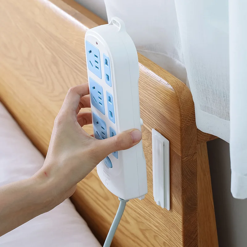 

Socket holder plastic seamless adhesive Glass Wall Sticker hanging remote control router bracket Paste fixed for home Decoration