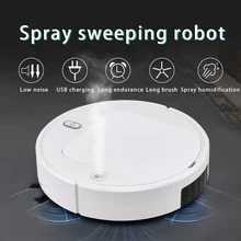 Robô Aspirador de pó Sem Fio para Casa Inteligente Máquina de Limpeza Úmida e Seca Robo Limpa Casa Mop 5in1 умный робот Umidificador 1800Pa