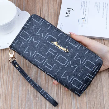 

Luxury Brand Zipper Purses Women's Wallet Woman Long Large Capacity Clutch Fashion Wallet Korean Letter Coin Purse Phone Bag.