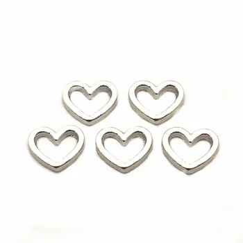 

Hot selling 12pcs/lot Charms heart Floating Charms for Floating Memory charms Lockets DIY Jewelry