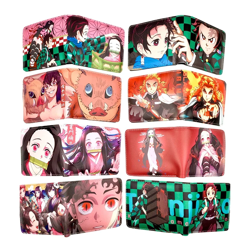 Кошелек из аниме рассекающий демонов Kimetsu No Yaiba Tanjiro Kamado короткий кошелек с