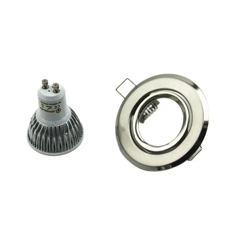 2 Pz/Lotto Led Giù La Lampada Per Gu5.3 Mr16 Gu10 Chrome Spot Light Plafoniera Doppio Anello Raccordi Telaio