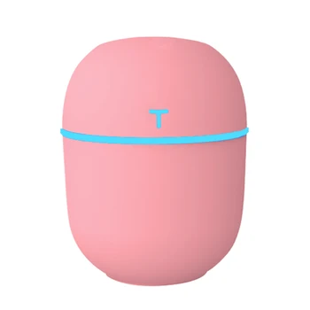 

3 in 1 Mini USB Ultrasonic Humidifier with LED Lighting Ultra-Silence Mini Desk Vaporizer for Home Office Car Pink