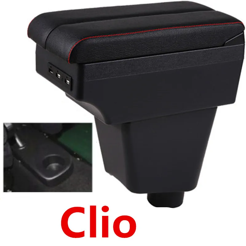 Для Renault Clio Captur подлокотник коробка центральный магазин содержимое коробка с USB интерфейсом