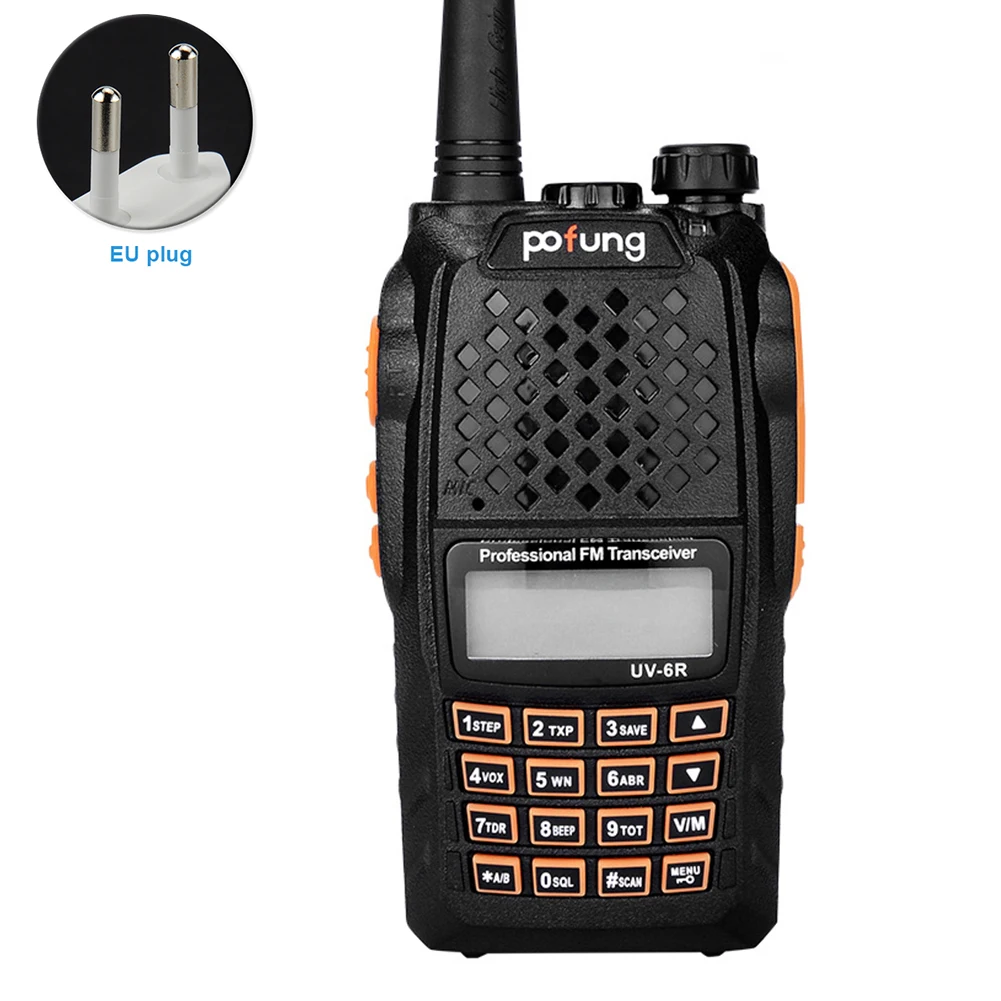 

Noise Reduction Small Walkie Talkie Handheld Portable Anti Fall Outdoor Black Radio FM Wireless Dual Band For Baofeng UV-6R