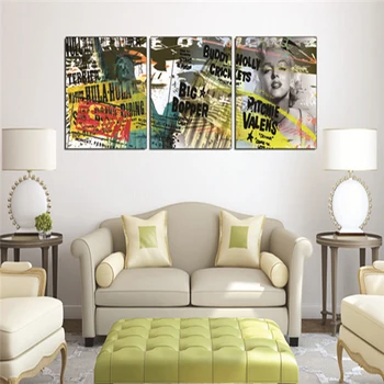 

Decoration Salon Simple Letter Painting Famous Movie Star Marilyn Monroe Pictures for Home Design Art Paintings