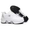 Unisex 4 Wheels Deformation Roller Shoes Parkour Wheel Shoes Fashion Rounds Of Running Shoes Roller Skates Shoes Skating Shoes 1