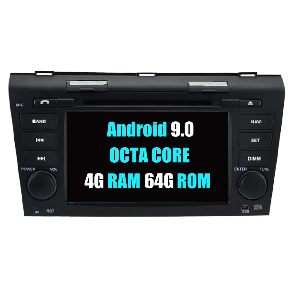 Top RoverOne Car Media DVD Player For Mazda 3 2003 - 2009 Android 9.0 Octa Core Autoradio GPS Navigation Radio Stereo PhoneLink 2