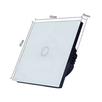 

EU/UK Standard 3 Gang 1 Way Crystal Tempered Glass Touch Screen Wall Light Smart Switch Panel White Hot