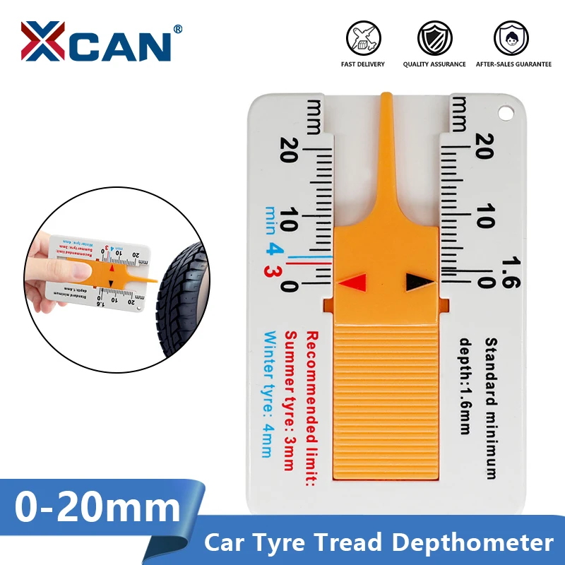 

XCAN Measure Tool Measrement Supplies 0-20mm Indicator Metalworking Auto Car Tyre Read Depthometer Depth Gauge Page Motorcycle