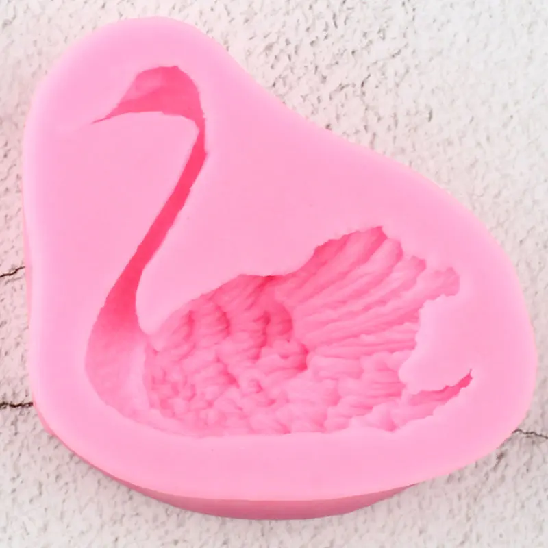 Swan Silicone Molds Handmade Soap Fondant Mould Baby Birthday Cake Decorating Tools Candy Polymer Clay Chocolate Gumpaste Moulds