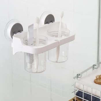 

New Toothpaste Storage Rack ABS Storage Rack Bathroom Accessories Magnetic Adsorption Inverted Toothbrush Holder