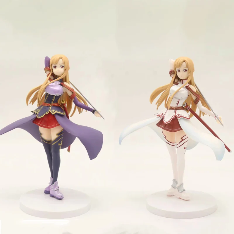 Меч Арт онлайн Сан вернется белый фиолетовый Asuna фигурка|Игровые фигурки и