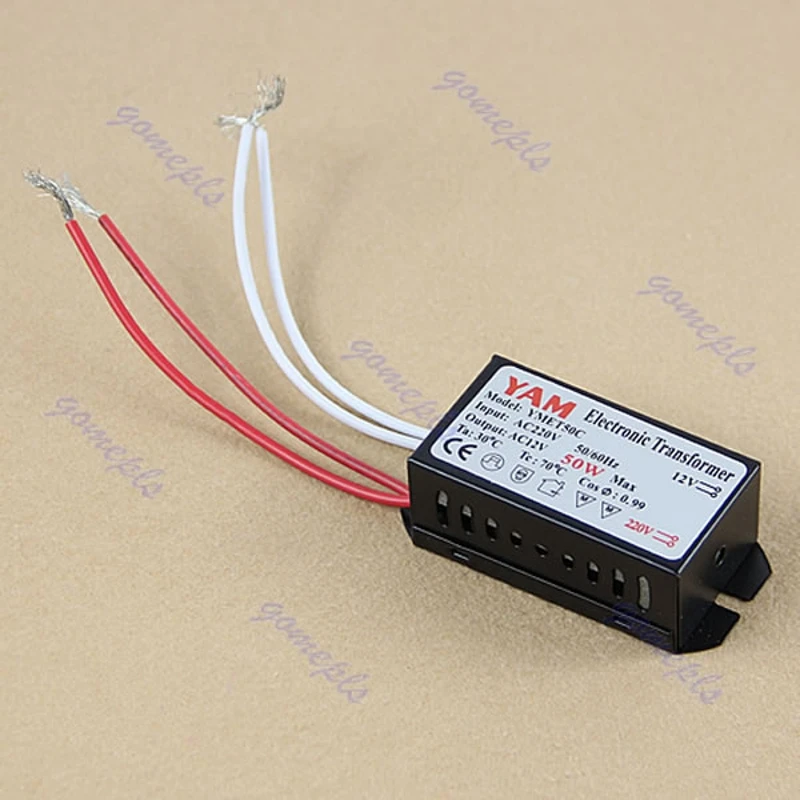 

50W 220V Halogen Light LED Driver Power Supply Converter Electronic Transformer 2019Drop ship