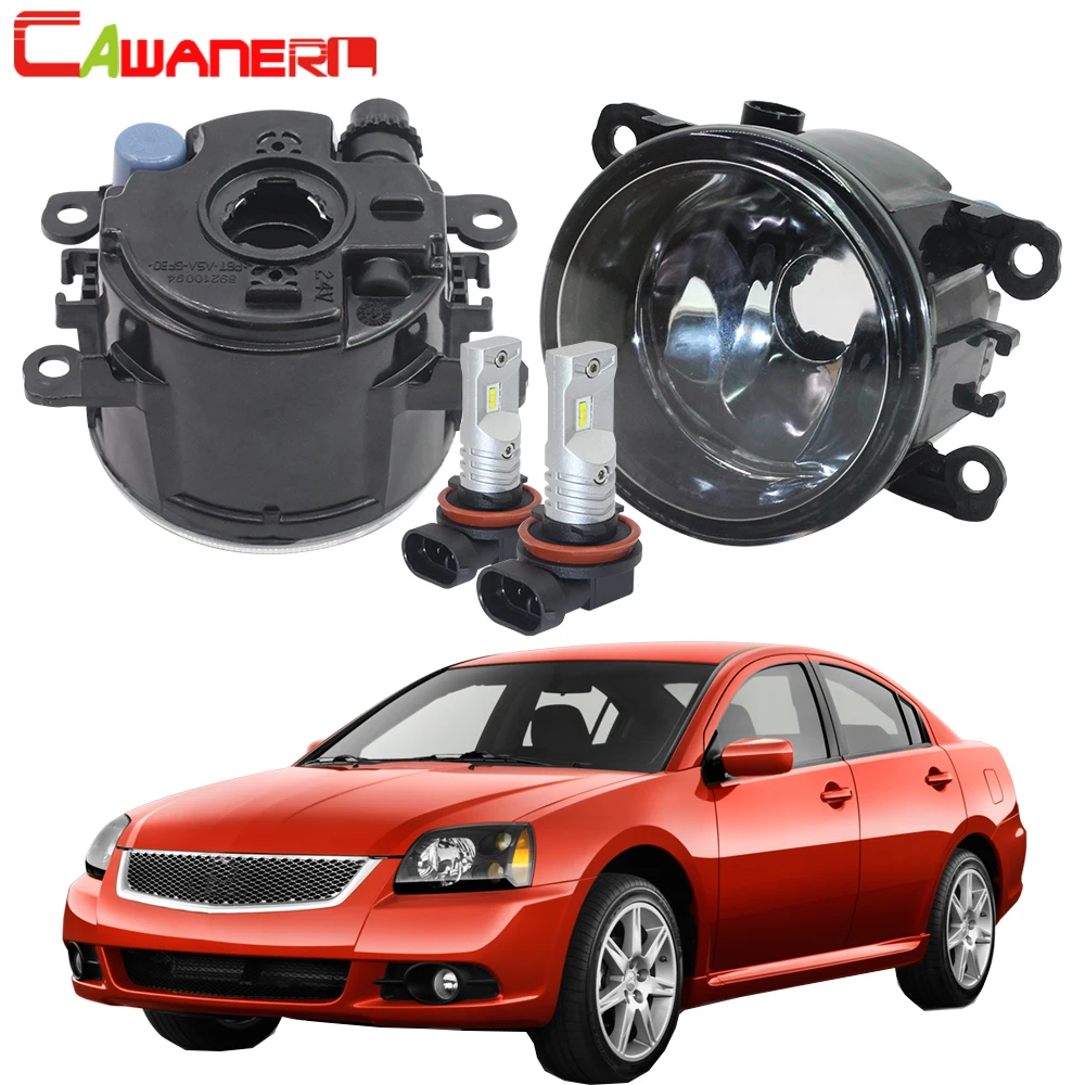 

Cawanerl для 2003-2007 Mitsubishi Galant DJ _ ED _ EF _ седан автомобильные аксессуары туман светильник абажур + H11 LED/галогенная лампа DRL 12V