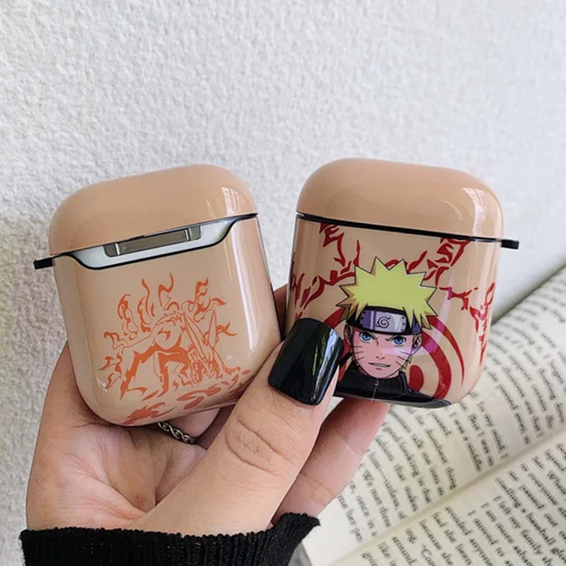 Чехол Naruto для Airpods аниме мультфильм Airpod 1/2 Apple чехол из углеродного волокна